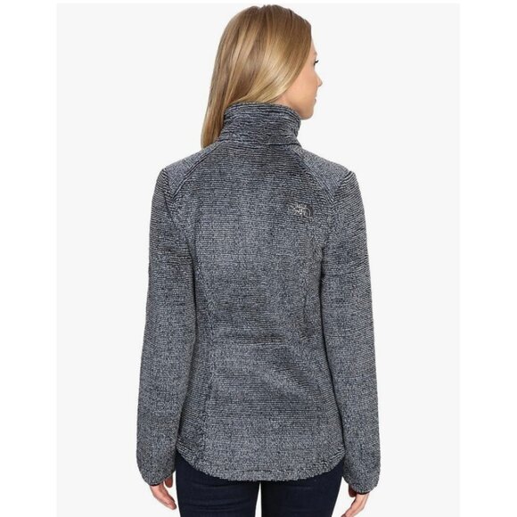 The North Face Womens Osito 2 Fleece Zip Jacket Black Mid Grey Stripe size Small - Picture 3 of 16